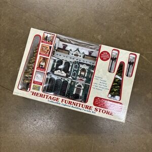 LEMAX Heritage Furniture Store Fiber Optic Lighted Christmas Building - Working!